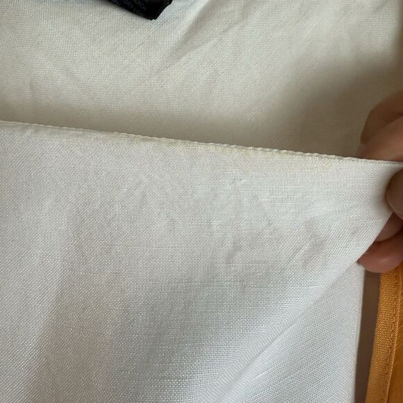 Ashley Stewart 2 Piece Linen Blend Dress White And Orange Womens Size 22 - Picture 3 of 13